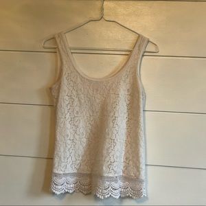 Mossimo Supply Co. Tops - Ivory Lace Tank Mossimo Supply Co. Tops - Ivory Lace Tank